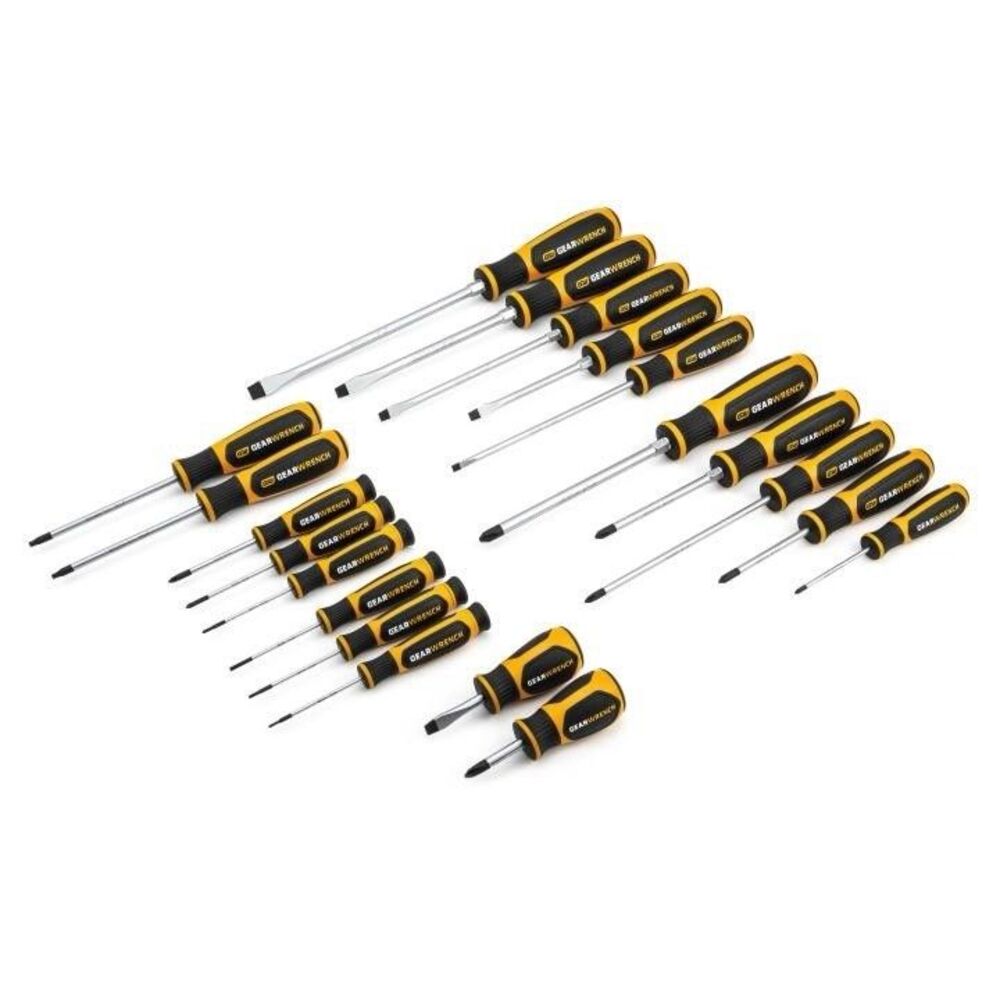 GearWrench 20-Piece Phillips & Slotted Screwdriver Set, Cushion Grip